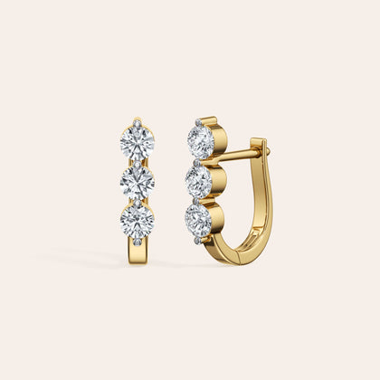The Grand Hoop close-up detail 2 - 14K Yellow Gold lab-grown diamond