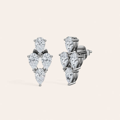 The Riviera Stud close-up detail 2 - 14K White Gold lab-grown diamond