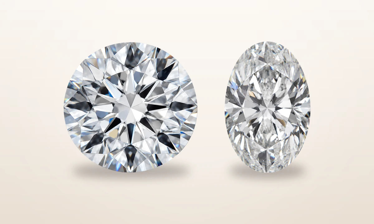 Round vs Oval diamonds side by side