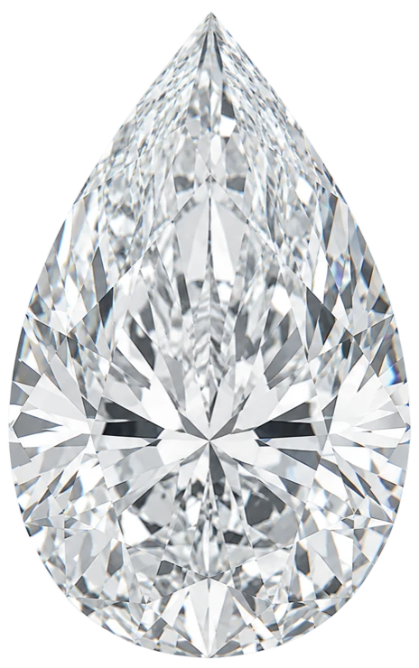 Pear cut diamond