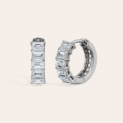 The Prism Hoop close-up detail 2 - 14K White Gold lab-grown diamond