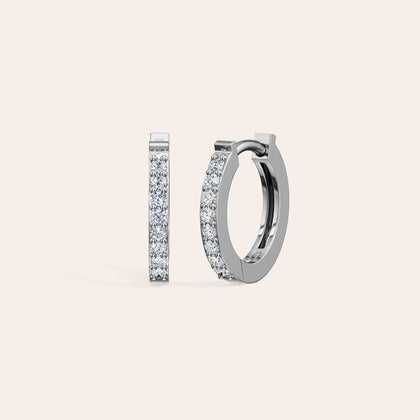 The Frost Hoop close-up detail 2 - 14K White Gold lab-grown diamond
