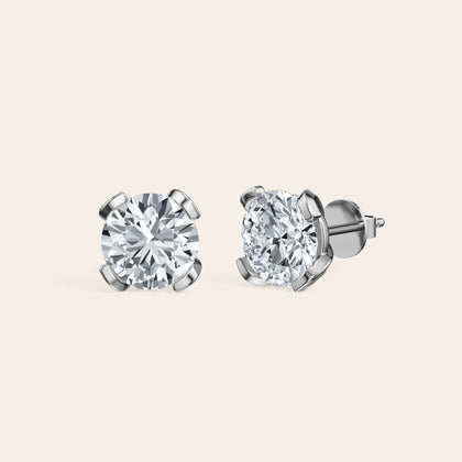 The Blossom Stud close-up detail 2 - 14K White Gold lab-grown diamond