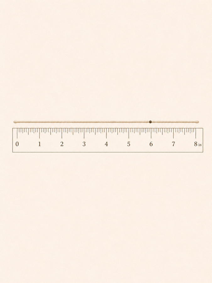 Measure the string against a ruler