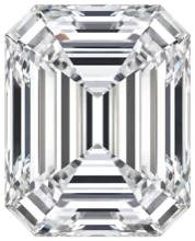 Emerald cut diamond