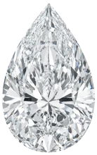 Pear cut diamond